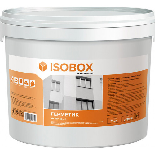Герметик ISOBOX Акриловый для межпанельных швов (белый), 7кг
