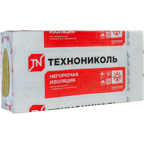 Утеплитель ТЕХНОФАС, 1200х600х100 мм, (3 плиты, 2,16 кв.м)