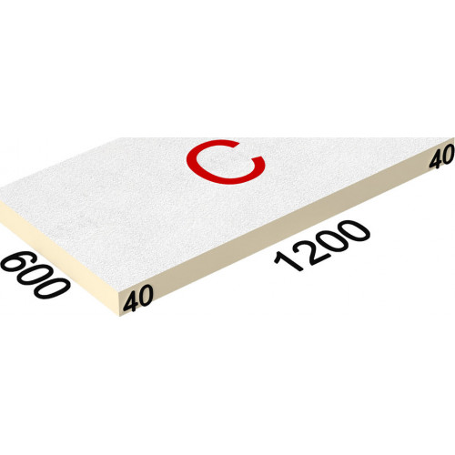 LOGICPIR SLOPE-1,7% (С) СХМ/СХМ Г4 1200Х600Х40 (упак, 15 плит, 10,8 кв.м)