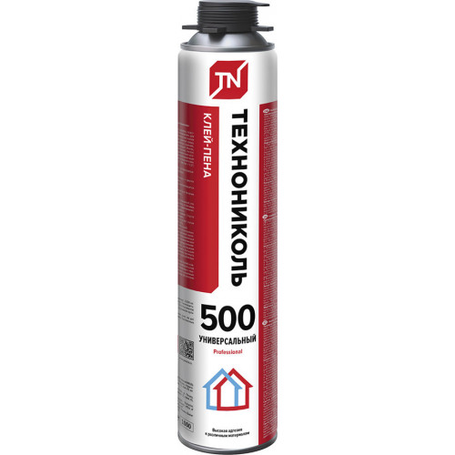 Клей-пена монтажная универсальная ТЕХНОНИКОЛЬ 500 PROFESSIONAL, 1000 мл