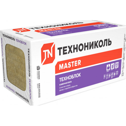 Утеплитель ТЕХНОБЛОК СТАНДАРТ (8 плит, 5,76 кв.м) 1200х600х50 мм